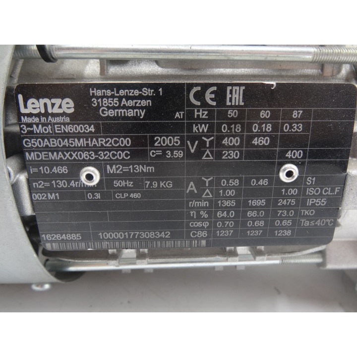 LENZE G50AB045MHAR2C00 + MDEMAXX063-32C0C
