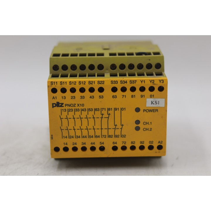 PILZ PNOZ X10 24VDC 6n/o 4n/c 3LED