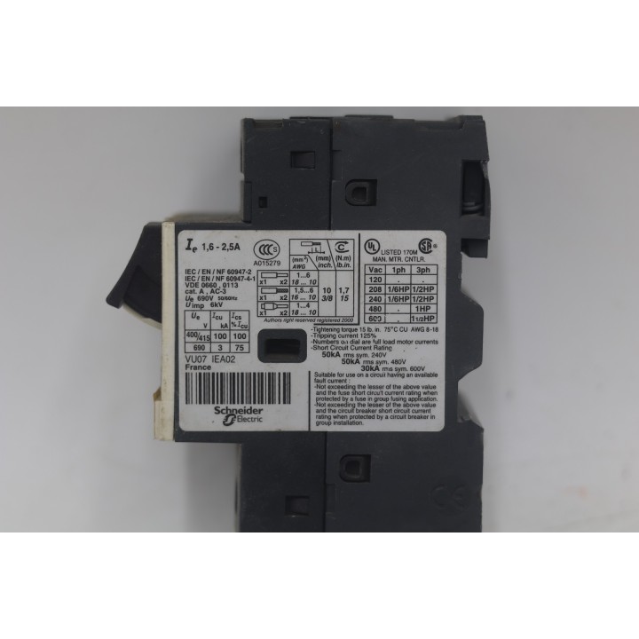 Telemecanique GV2ME07/1.6-2.5A