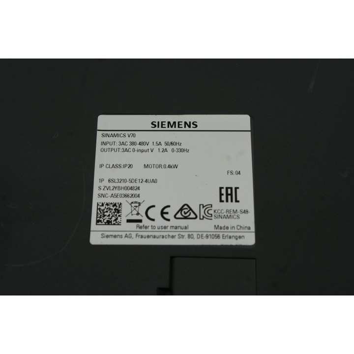 SIEMENS 6SL3210-5DE12-4UA0