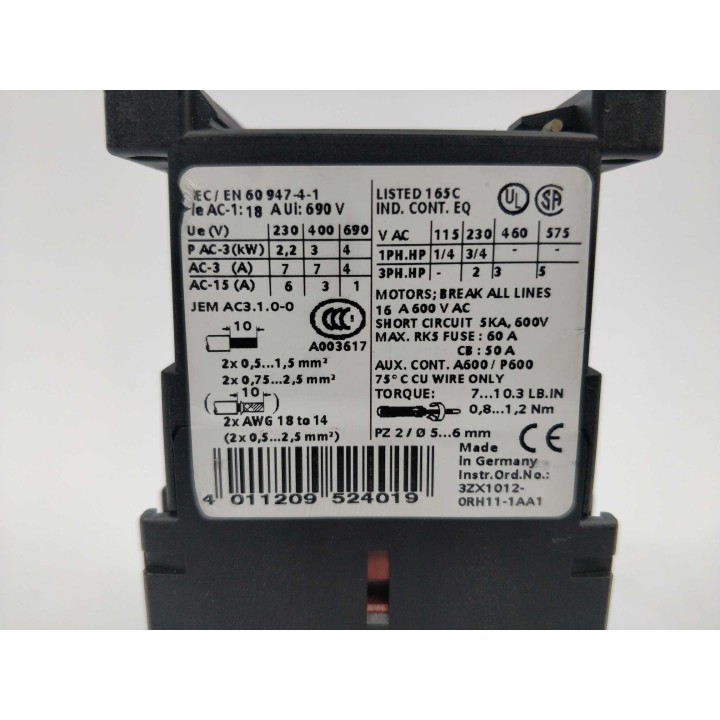 SIEMENS 3RT1015-1BB44-3MA0