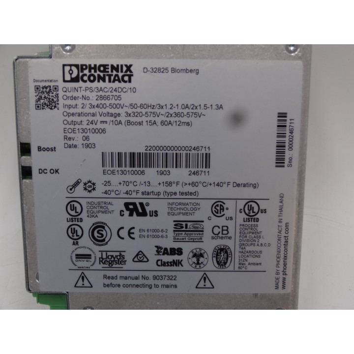 PHOENIX CONTACT QUINT-PS/3AC/24DC/10