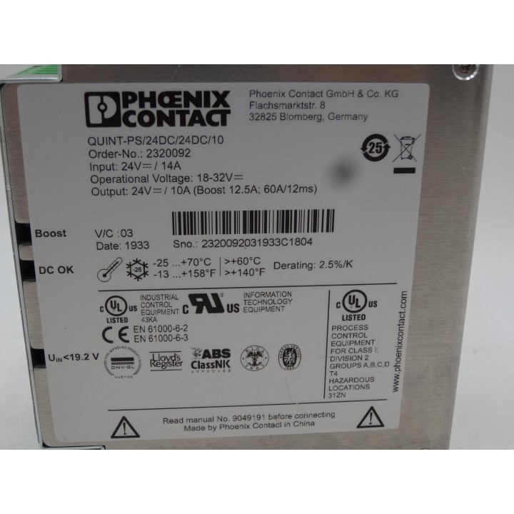 PHOENIX CONTACT QUINT-PS/24DC/24DC/10