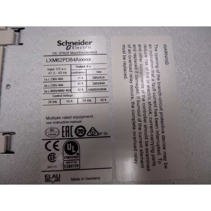 SCHNEIDER ELECTRIC LXM62PD84A11000