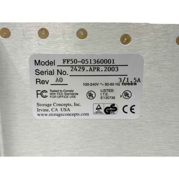 Storage Concepts, Inc. FF50-051360001