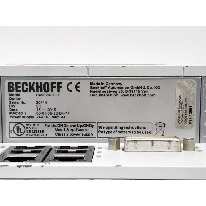 Beckhoff Automation GmbH & Co.KG CX9020-0110