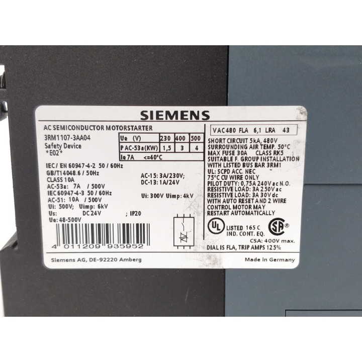 SIEMENS 3RM1107-3AA04