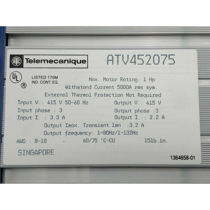 Telemecanique ATV452075