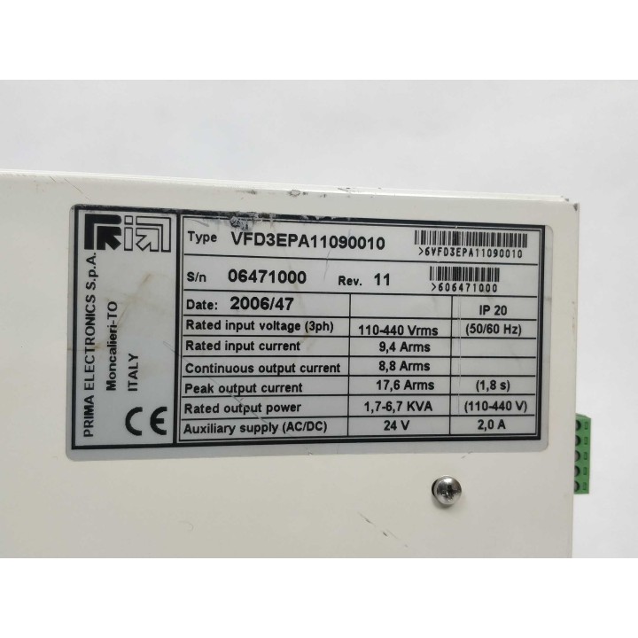 Prima Electronics S.p.A. VFD3EPA11090010