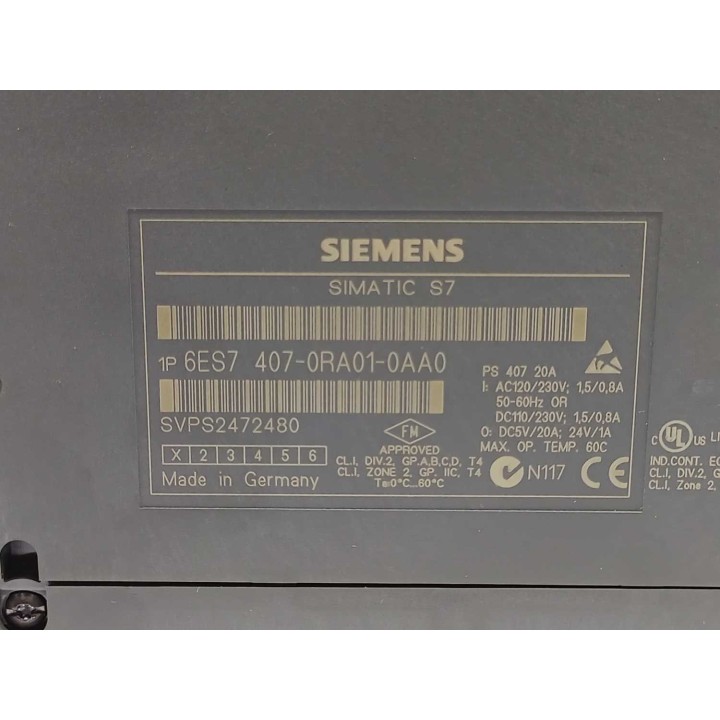 SIEMENS 6ES7407-0RA01-0AA0