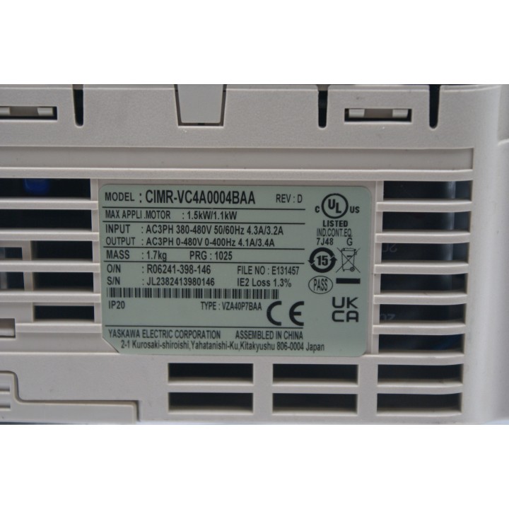Yaskawa Electric Corporation CIMR-VCBA0003BAA