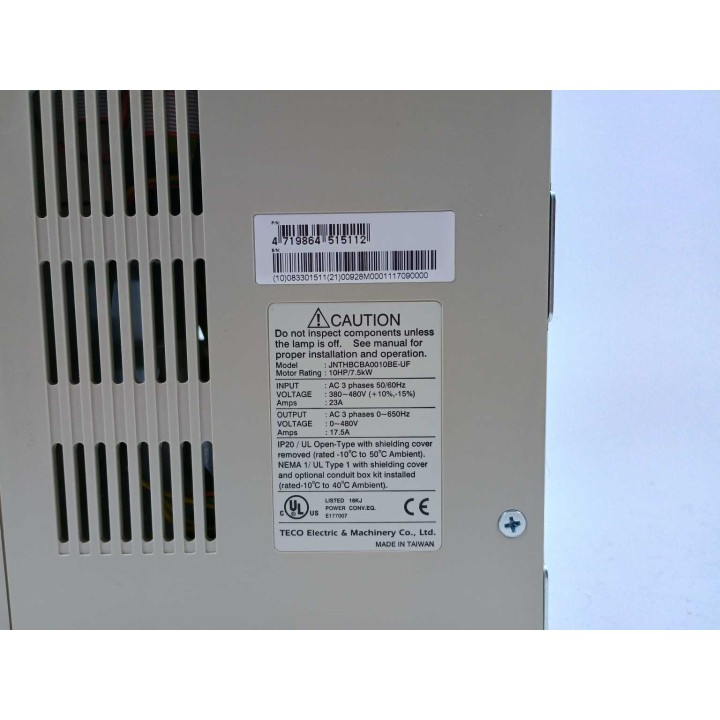 TECO Electric & Machinery Co., Ltd. JNTHBCBA0010BE-UF
