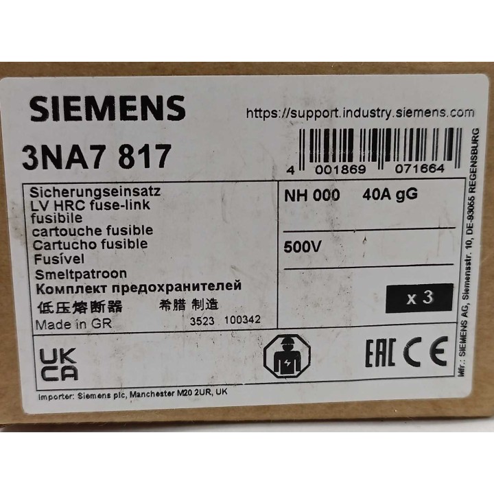 SIEMENS 3NA7817