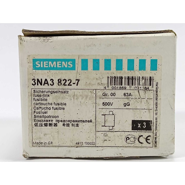 SIEMENS 3NA3 822-7