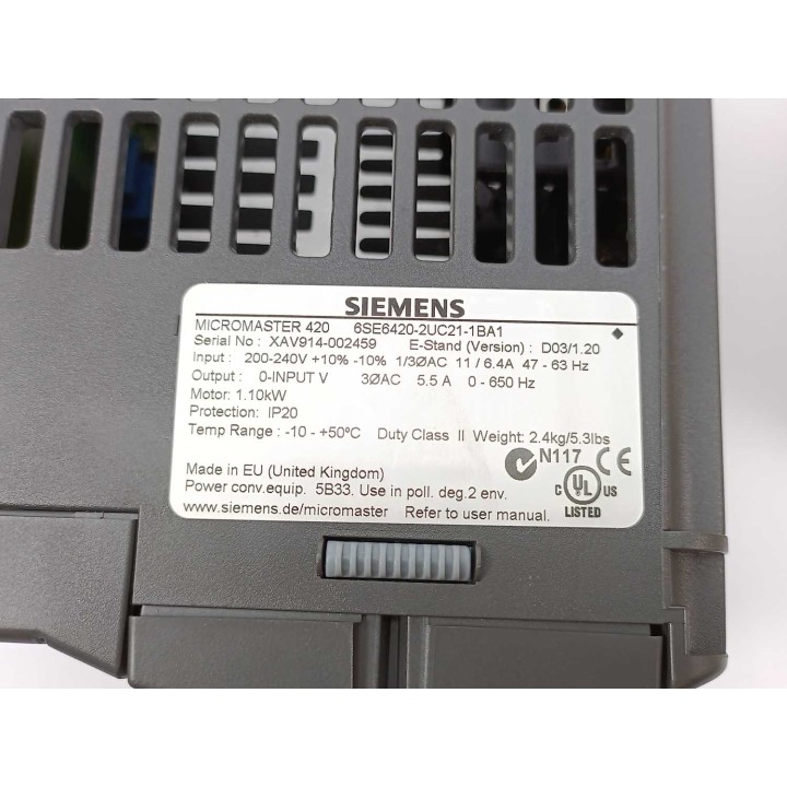 SIEMENS 6SE6420-2UC21-1BA1