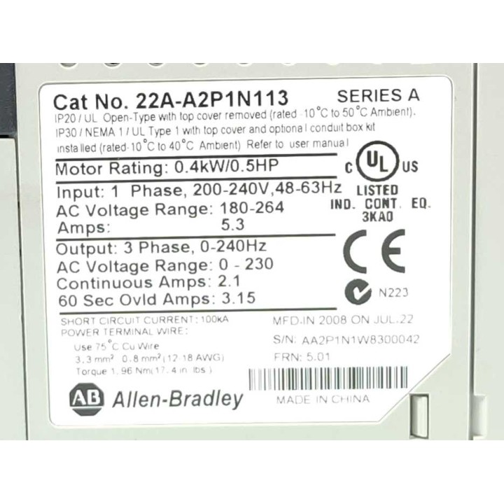 Allen-Bradley 22A-A2P1N113