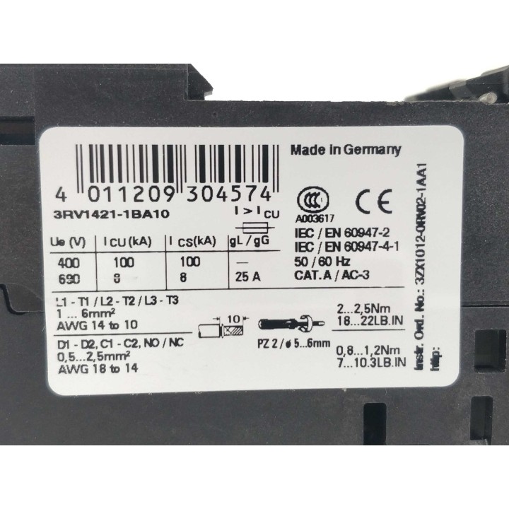 SIEMENS 3RV1421-1BA10