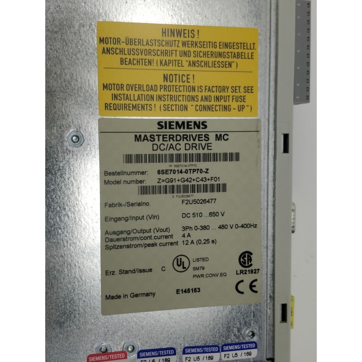 Siemens 6SE7014-0TP70