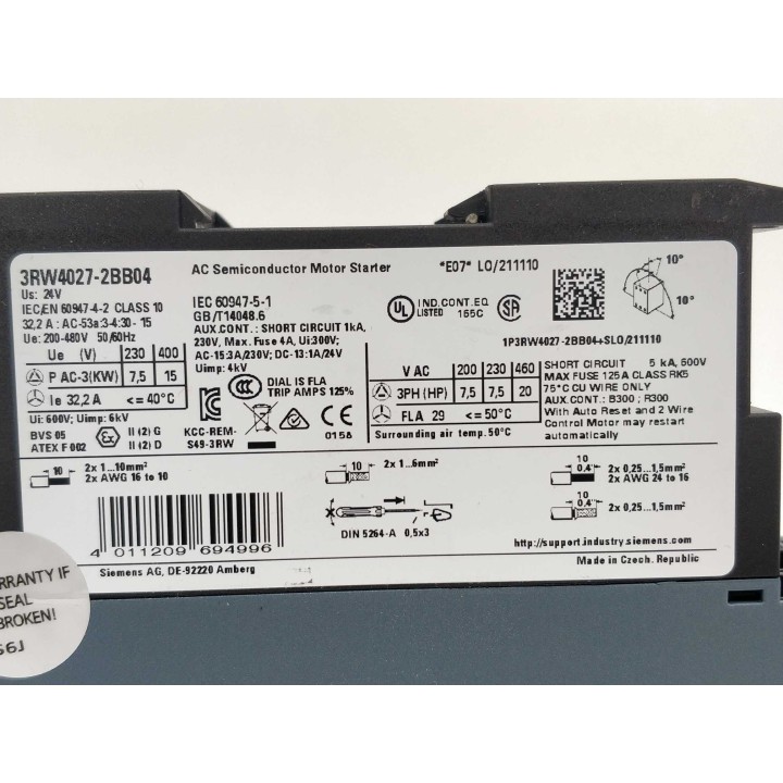SIEMENS 3RW4027-2BB04