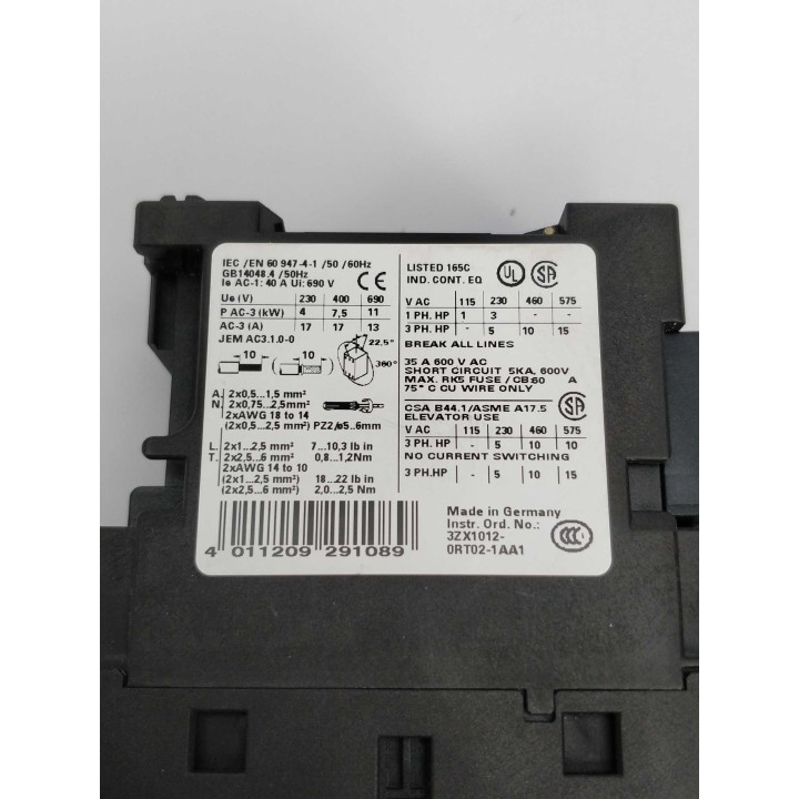 SIEMENS 3RT1025-1BB40