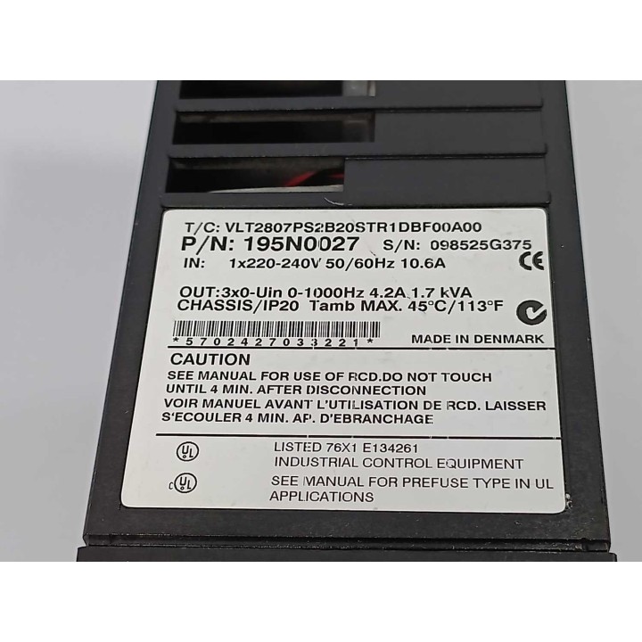 DANFOSS VLT2807PS2B20STR1DBF00A00