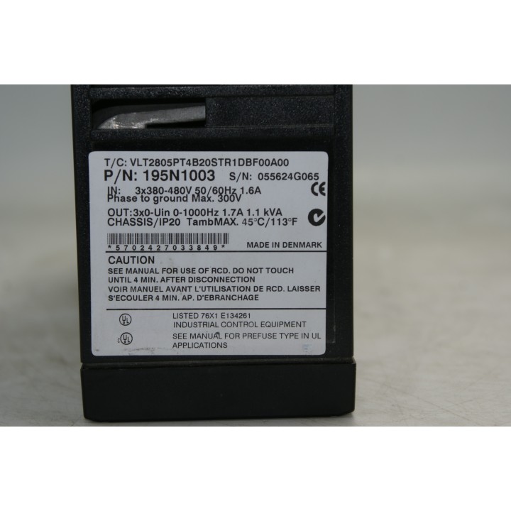 DANFOSS VLT2805PT4B20STR1DBF00A00