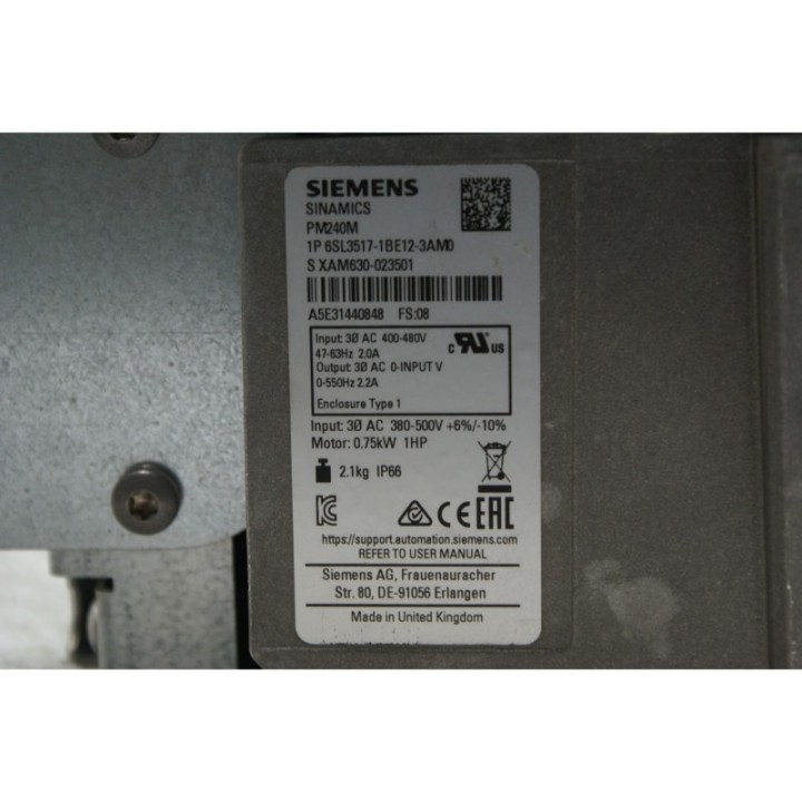 SIEMENS SIEMENS 6SL3517-1BE12-3AM0 SINAMICS G110M