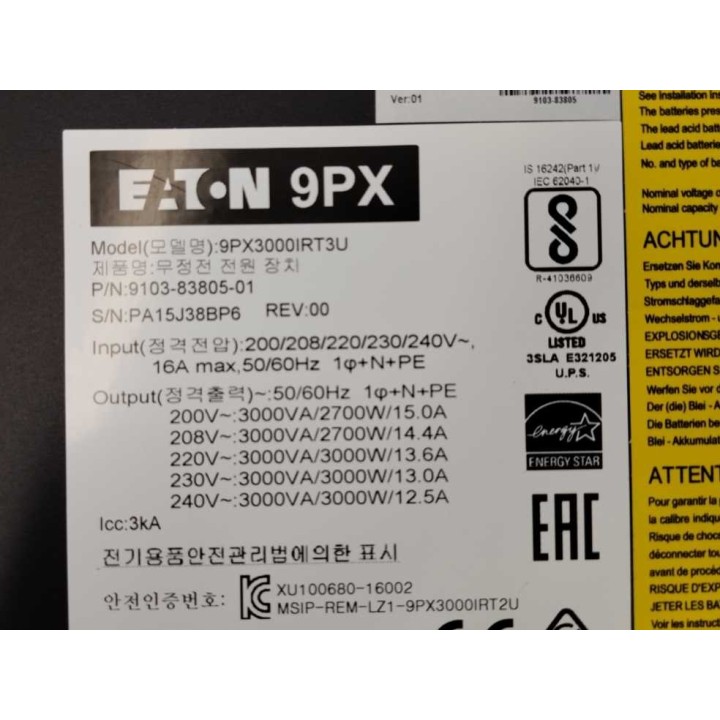 Eaton 9PX3000IRT3U