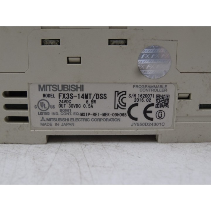 MITSUBISHI ELECTRIC  MITSUBISHI PROGRAMMABLE CONTROLLER FX3S-14MT/DSS