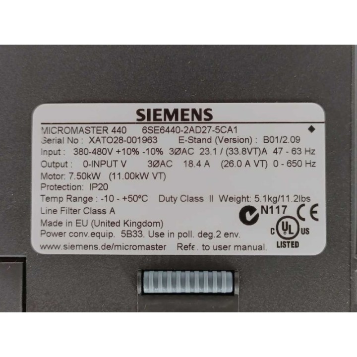 Siemens 6SE6440-2AD27-5CA1