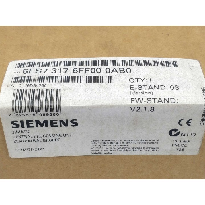 SIEMENS 6ES7317-6FF00-0AB0