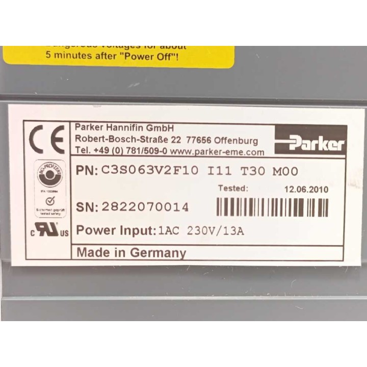 Parker C3S063V2F10