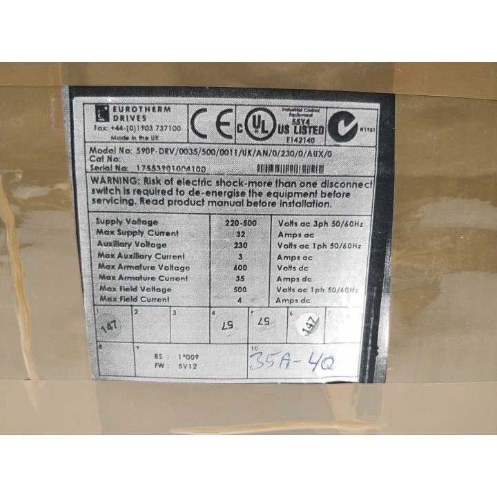 Eurotherm 590P-DRV/0035/500/0011/UK/AN/0/230/0/AUX/0