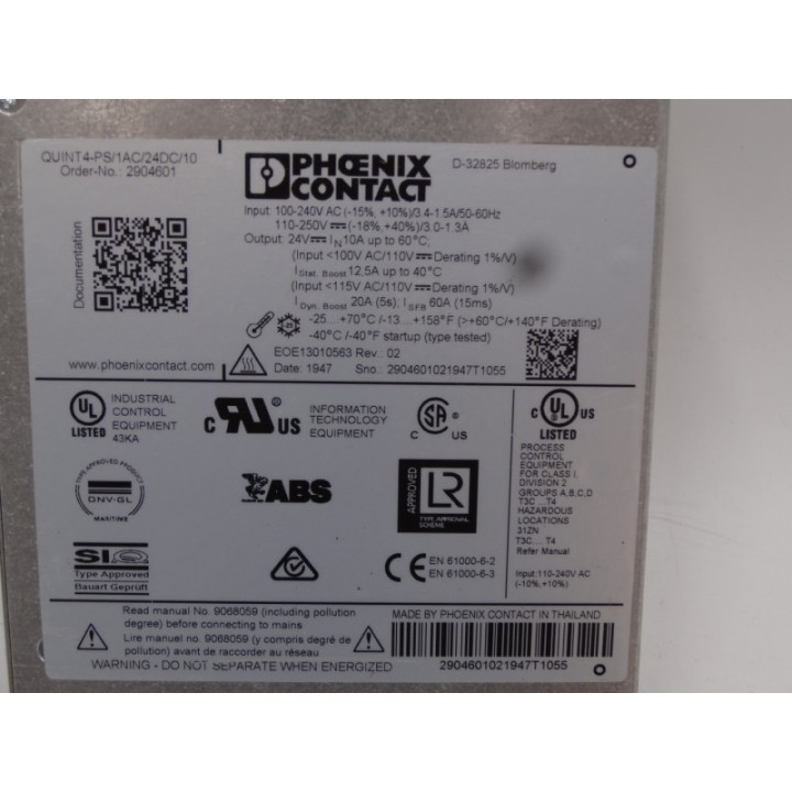 Phoenix Contact QUINT4-PS/1AC/24DC/10